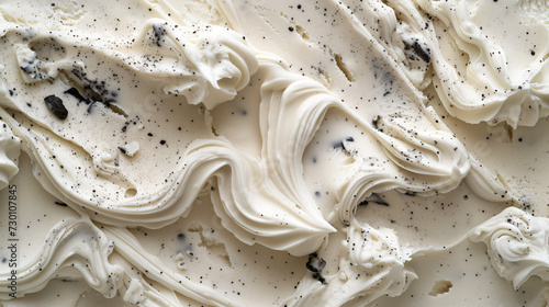 close up of creamy straciatella ice cream