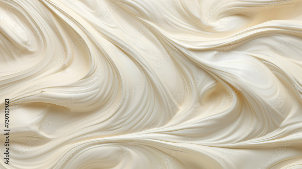 close up of creamy beige vanilla ice cream