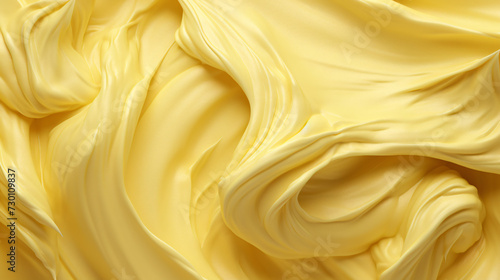 close up of creamy yellow ice cream