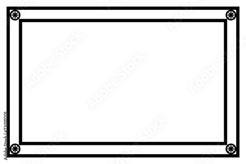Graphic black border, frame, shape