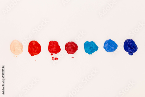 Paint spot, isolated on white background. Glossy akril paint. Abstract trace shape. Drops of paint.