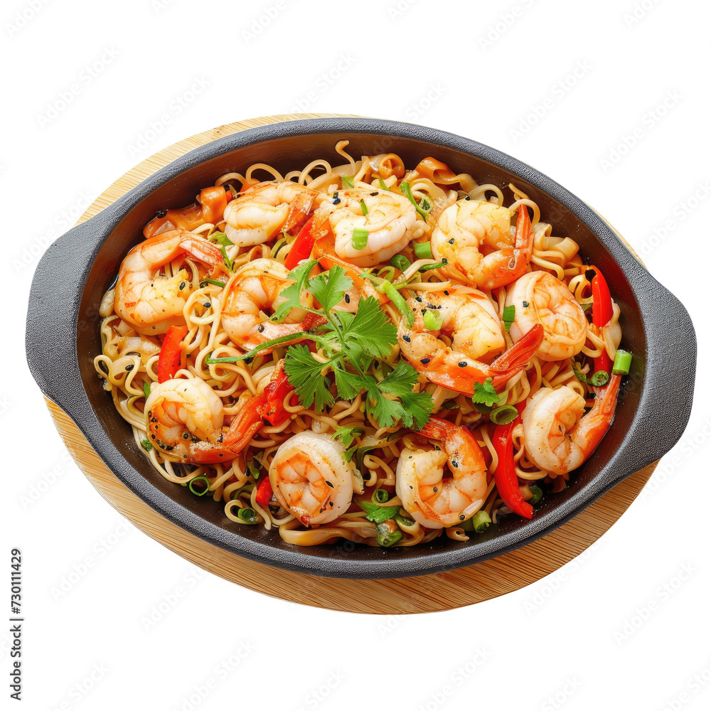 Fried rice with shrimp. Isolated on Transparent background Fried rice with shrimp. Isolated on Transparent background