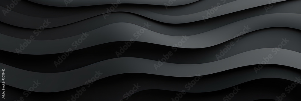 astract black background with waves, black paper art, black abstract background with wavy lines. for nature-themed designs, environmental concepts, or vibrant and modern digital art.green paper cut 