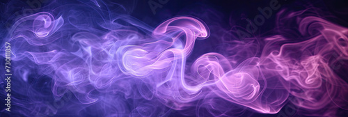 purple smoke on dark purple background, banner desihn