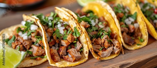 Obraz na płótnie Pork street tacos in Cancun, Mexico. w salonie