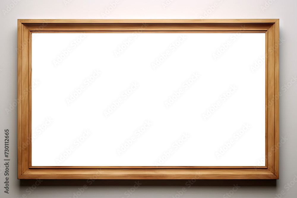 empty wood picture frame isolated on white background empty wood picture frame isolated on white background