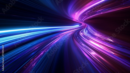 Business concept - high speed abstract MRT track of motion light for background 