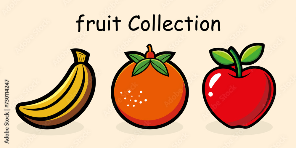 fresh fruit collection with flat design fresh fruit collection with flat design