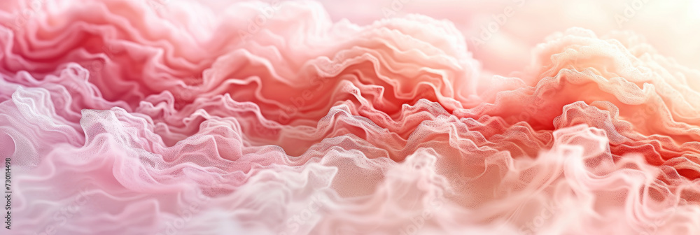Obraz premium pink and white clouds in the air, Texture of cotton candy, silky fluffy texture