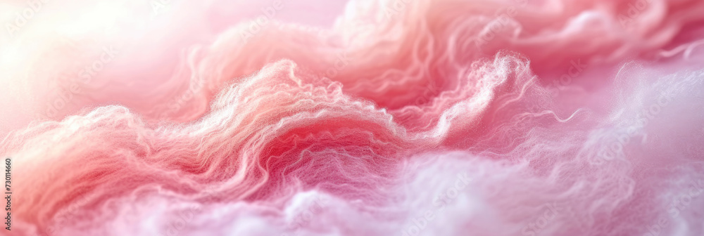 Obraz premium pink and white clouds in the air, Texture of cotton candy, silky fluffy texture