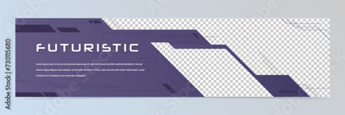 Modern abstract technology linkedin banner template	