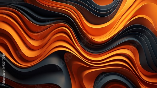 Create an abstract pattern using waves of curves, creating a sense of rhythm and flow.