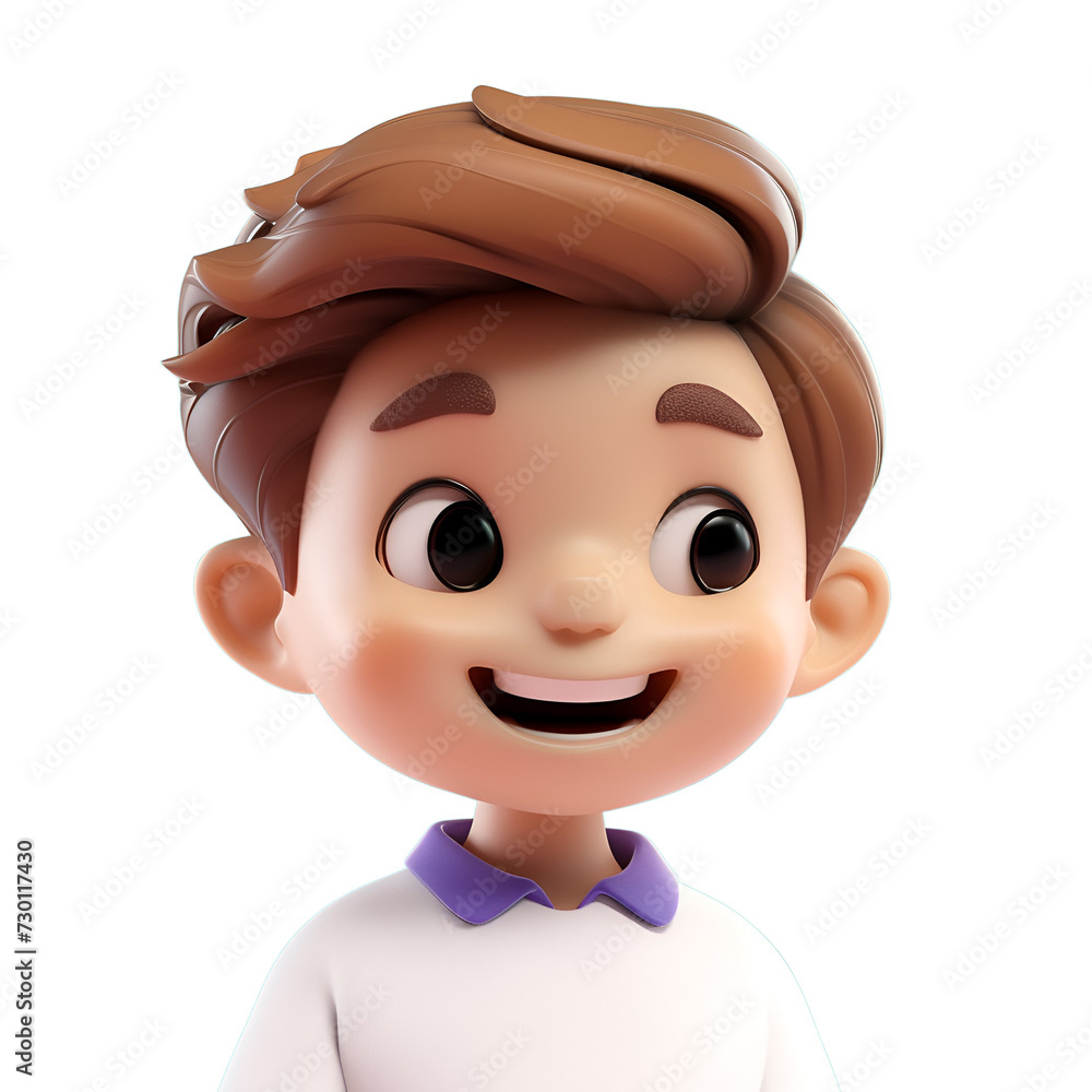 3D Cartoon Character: Simple Illustration of a Happy, Cute Boy Smiling Among Children, Isolated on Transparent Background, PNG 3D Cartoon Character: Simple Illustration of a Happy, Cute Boy Smiling Among Children, Isolated on Transparent Background, PNG