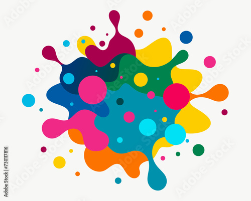 abstract paint spots bright background paint drops of paint spilled paint Multicolored Colored Drops Splash Splashes Blots Vector