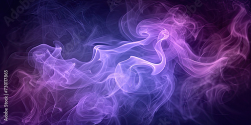 purple smoke on dark purple background, banner desihn