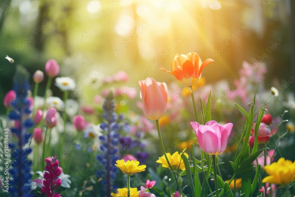 Fototapeta premium abstract sunny beautiful Spring background 