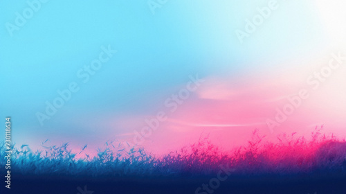 Silhouette of grass at sunset. Nature background with copy space.