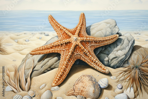 starfish on the beach