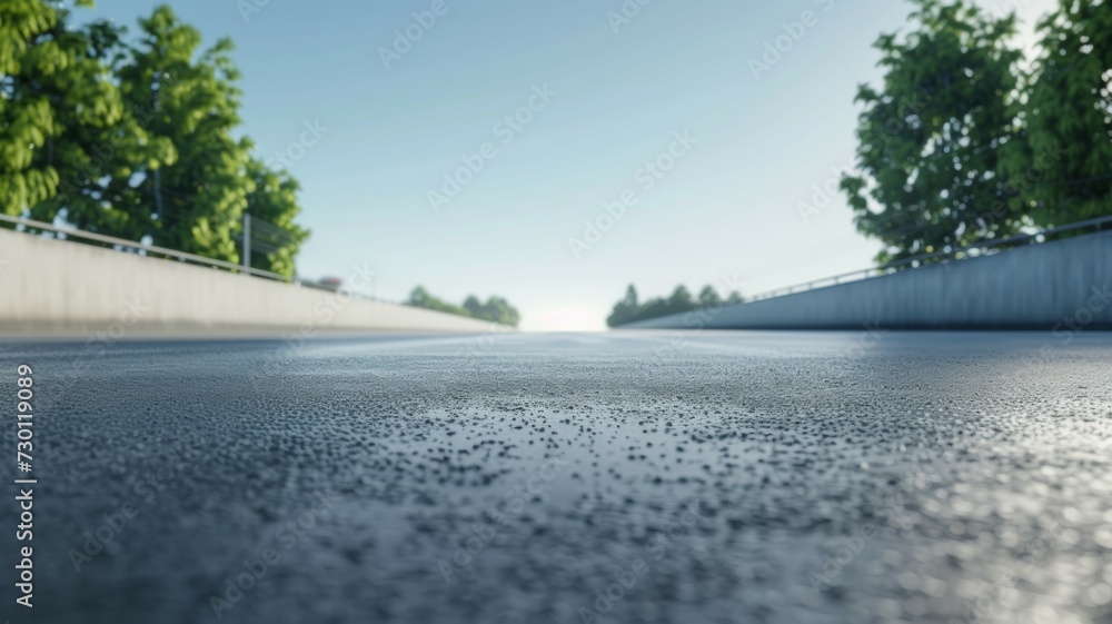 Fototapeta premium new asphalt road and sky