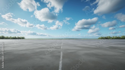 new asphalt road and sky