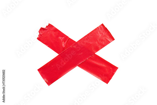 Red sticker paper tape. High quality tape. isolated on white background. PNG