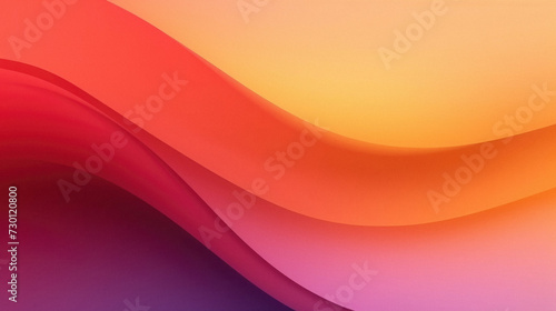 Abstract background with smooth wavy lines in orange and purple colors.