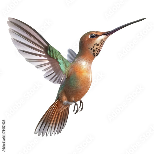 3D Rendering of a Hummingbird on Transparent Background - Ai Generated © Muhammad