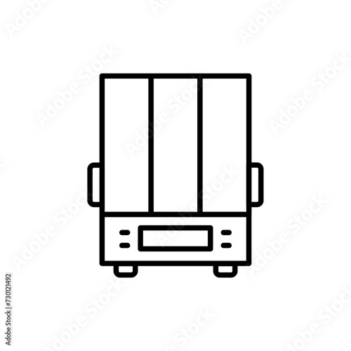 Vending machine outline icons, minimalist vector illustration ,simple transparent graphic element .Isolated on white background