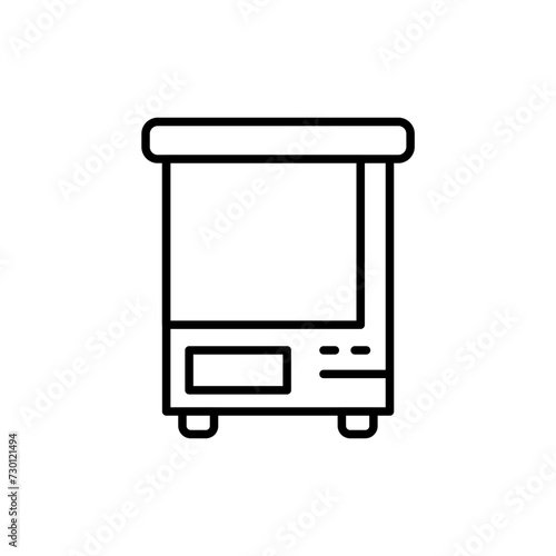 Vending machine outline icons, minimalist vector illustration ,simple transparent graphic element .Isolated on white background