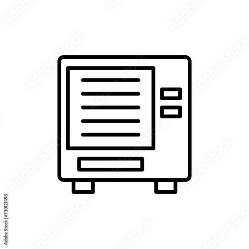 Vending machine outline icons, minimalist vector illustration ,simple transparent graphic element .Isolated on white background