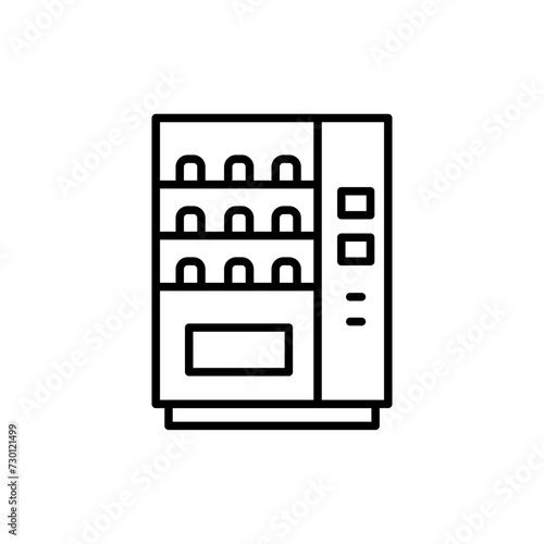 Vending machine outline icons, minimalist vector illustration ,simple transparent graphic element .Isolated on white background