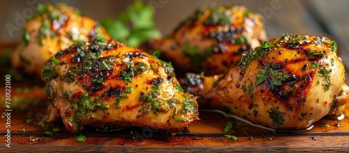 Grilled chicken with citrus and herbs