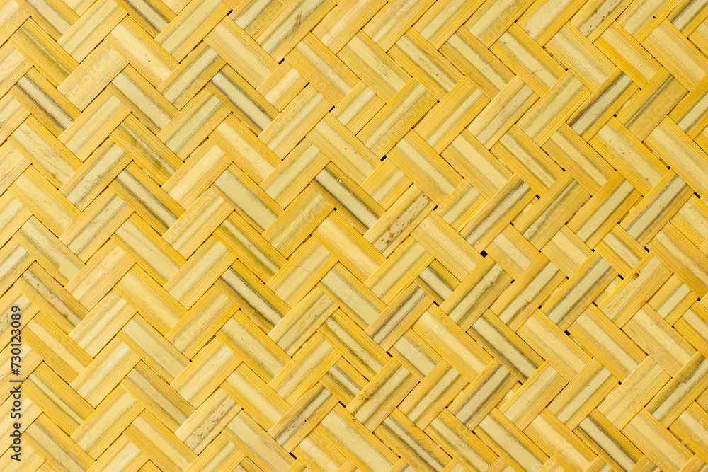 Bamboo basketry pattern close up. Wickerwork bamboo texture. Bamboo basketry pattern close up. Wickerwork bamboo texture.