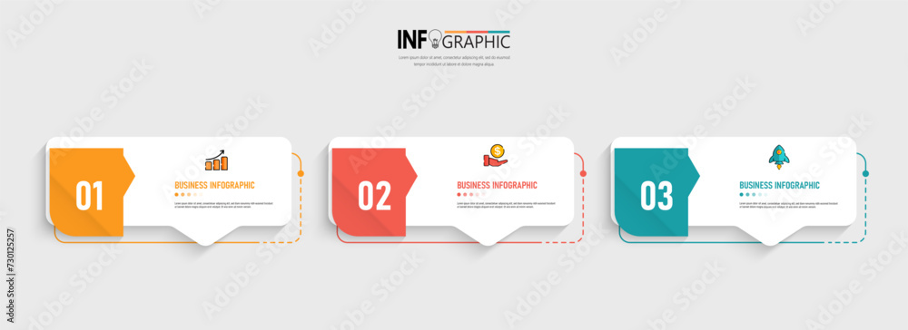 Naklejka premium Presentation business infographic template vector.