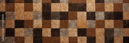 Brown square checkered carpet texture