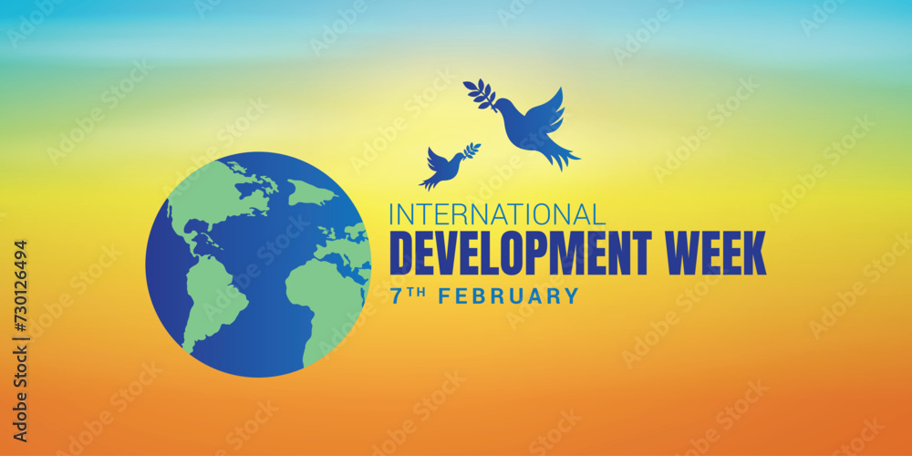 Naklejka premium World Day of Peace and Understanding, observed on 23 February. The first Rotary meeting was held in commemoration. International Day of Peace is an annual event observed to promote peace in the world