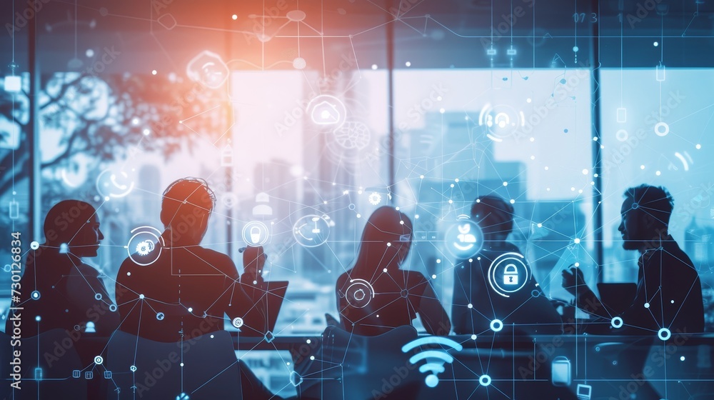 Obraz premium Innovating Together: The Essence of the Wireless Workplace
