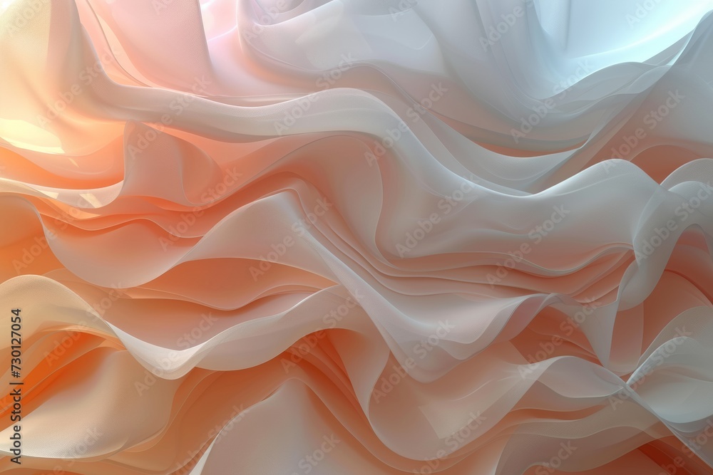 Fototapeta premium Peach Silk Fluidity