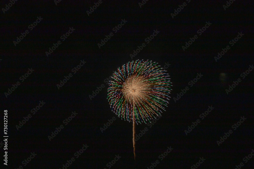 お祭りの花火 お祭りの花火