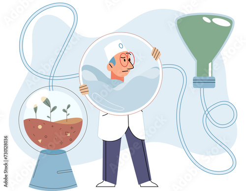 Herbal medicine vector illustration. Herbal medicine is legacy passed down, treasure chest health secrets Wellness is tapestry woven with threads herbal medicine and natural care Natures pharmacy