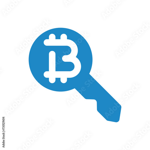 digital key icon vector illustration photo