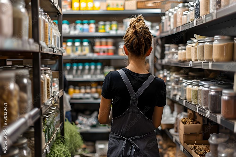 Woman Shopping in a Supermarket