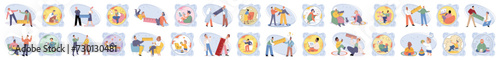 Social relationship vector illustration. Colleagues support and inspire each other in workplace Effective communication is vital for maintaining healthy relationships Support from friends and family