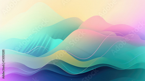 Colorful abstract background with wavy lines.