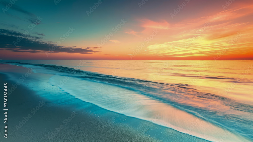 sea, sunset, beach, nature, water, ocean, sunrise