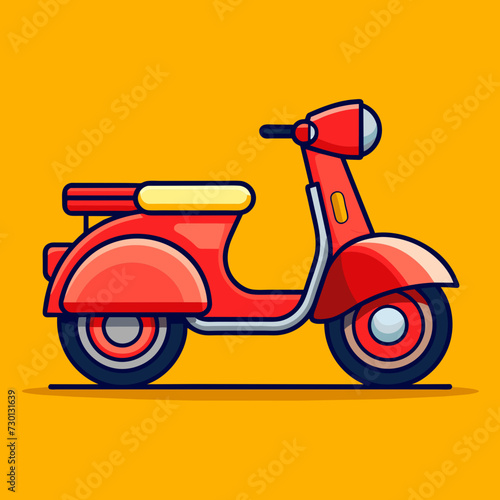 Sleek and Modern Scooter Vector