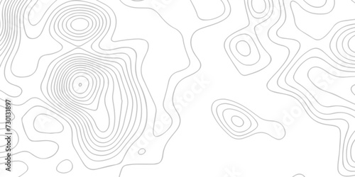 Topographic map background geographic line map with seamless ornament design. The black on white contours vector topography stylized height of the lines map.
