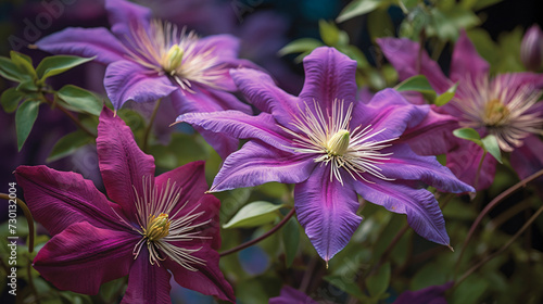 Clematis in a vibrant festival setting.