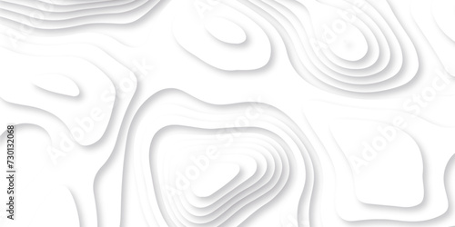 Topographic map background geographic line map with seamless ornament design. The black on white contours vector topography stylized height of the lines map.