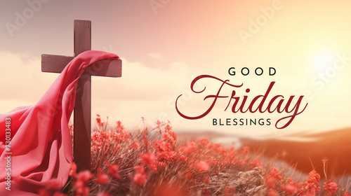 Blessed good friday, faith and celebration concept digitally generated image photo